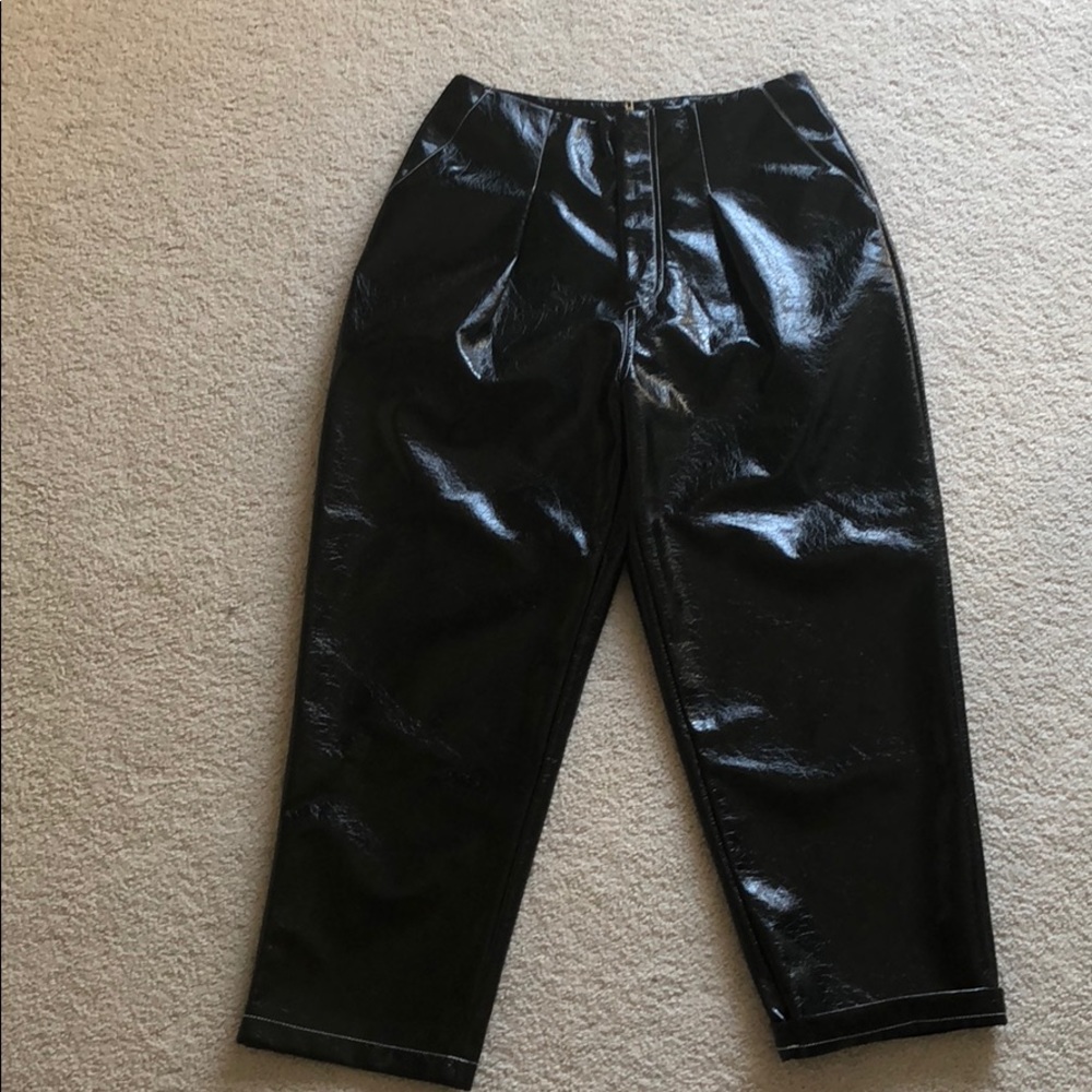 Shiny Black Trousers